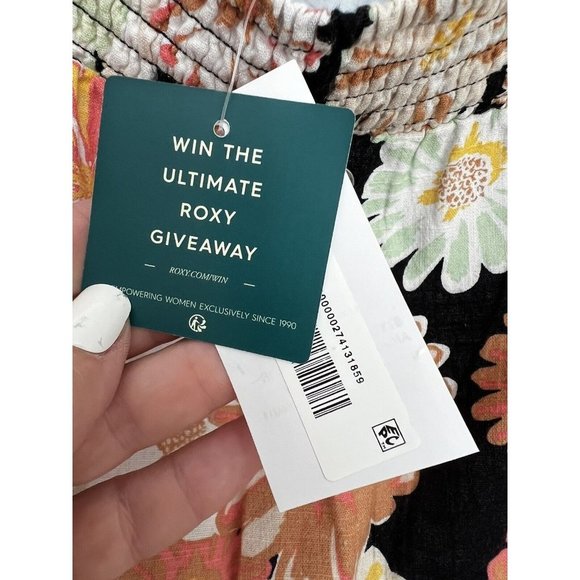 New Roxy Summertime Feeling Floral Midi Dress Size M - Picture 7 of 10